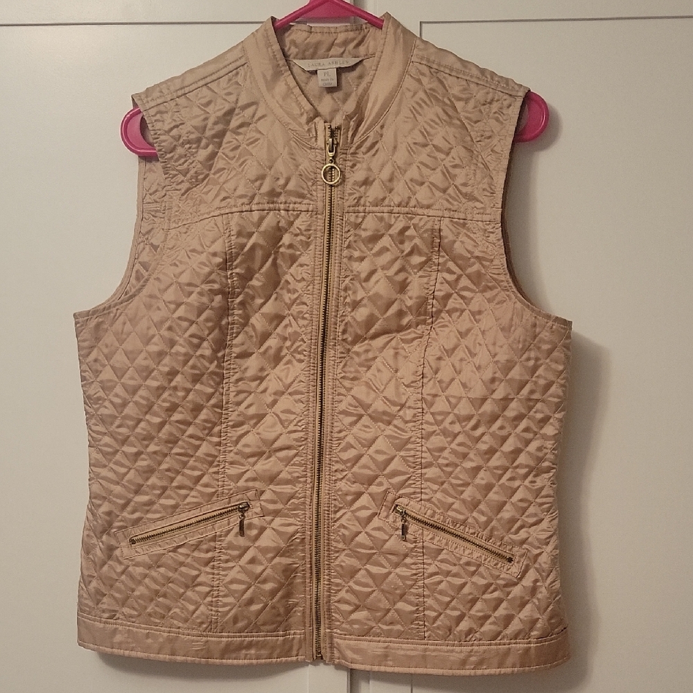 Laura Ashley Quilted Gold Vest PL